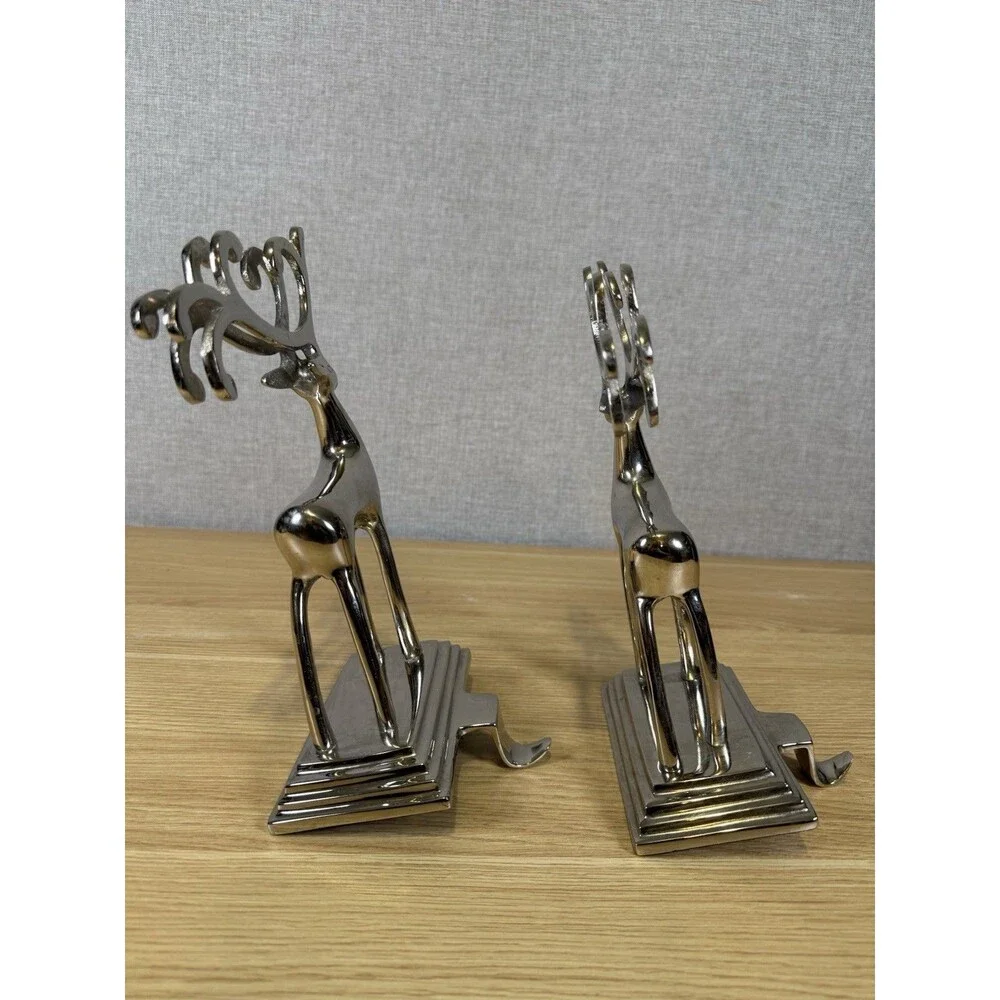 Kurt Adler 10-Inch Silver Reindeer Stocking Holder